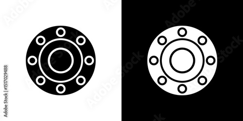 Car bearing icon symbols. Vector illustration.