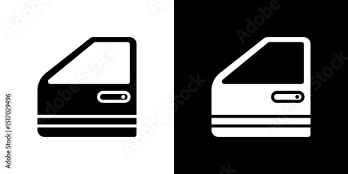 car door icon symbols. Vector illustration.