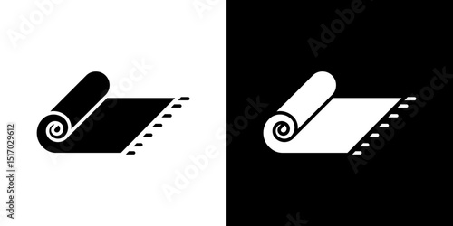 Carpet roll icon symbols. Vector illustration.