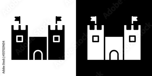 Castle icon symbols. Vector illustration.