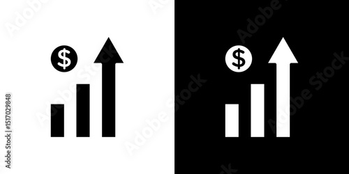 Chat arrow grow icon symbols. Vector illustration.