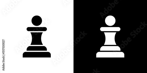 Chess pawn icon symbols. Vector illustration.