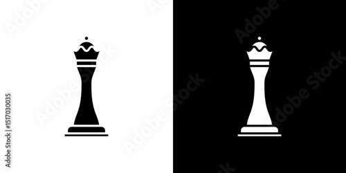 Chess queen icon symbols. Vector illustration.