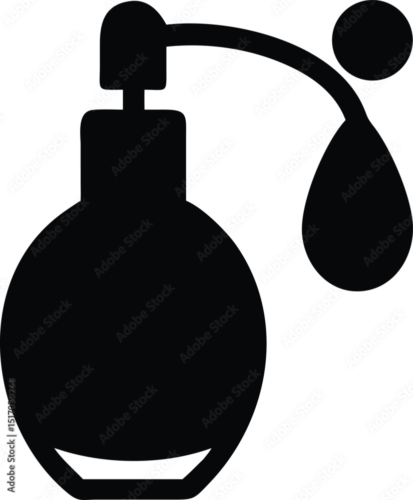 Obraz premium perfume bottle silhouette white background 