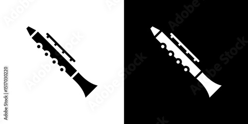 Clarinet icon symbols. Vector illustration.