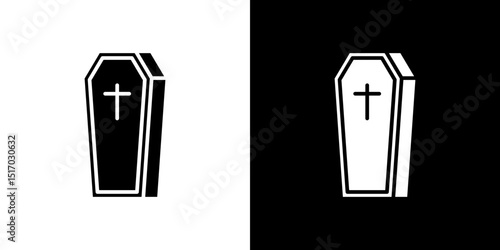 Coffin icon symbols. Vector illustration.