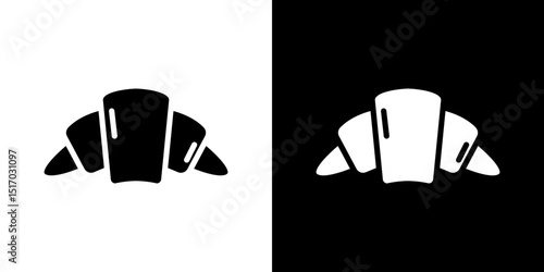 Croissant icon symbols. Vector illustration.