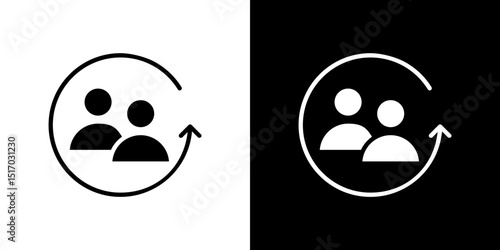 Customer retention icon symbols. Vector illustration.