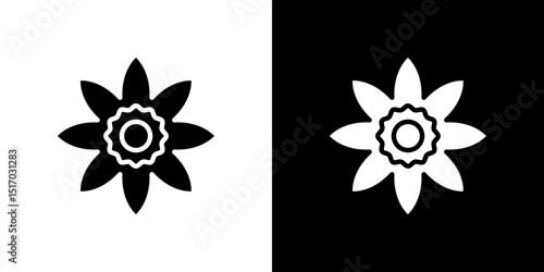 Daffodil Flower icon symbols. Vector illustration.