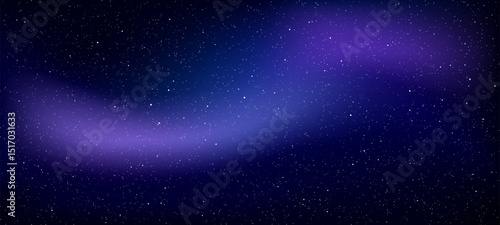 A dark blue-purple sky with stars. night sky with galaxies and nebulae. space vector illustration. universe. galaxy digital art. starry scene.