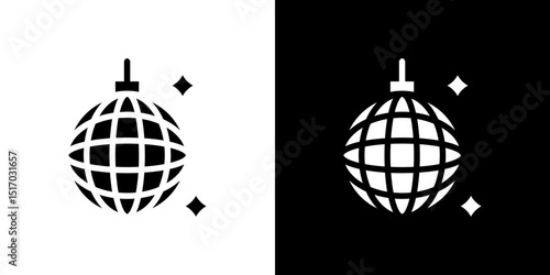 Disco ball icon symbols. Vector illustration.