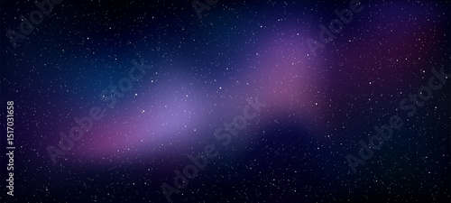 Starry sky background with a purple gradient. night sky with stars. galaxies and nebulae. space vector illustration. universe. galaxy digital art. starry scene. 
