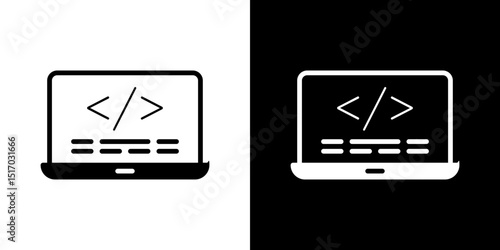 Display code icon symbols. Vector illustration.
