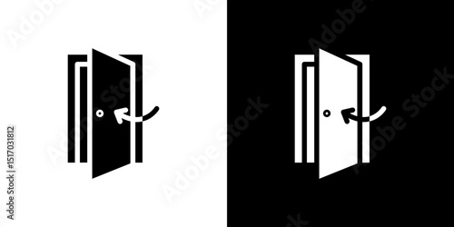 Door closed icon symbols. Vector illustration.