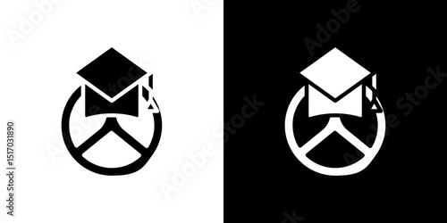 Driving school icon symbols. Vector illustration.