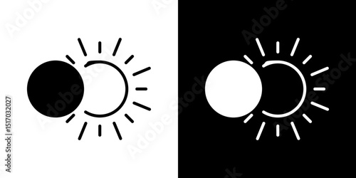 Eclipse icon symbols. Vector illustration.