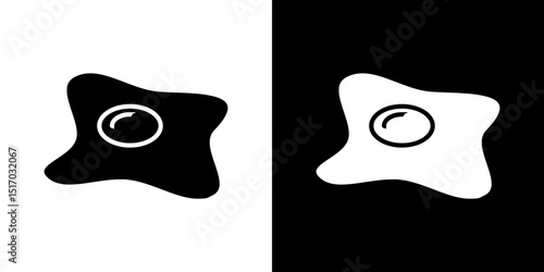 Egg fried icon symbols. Vector illustration.