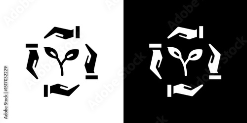 Environment protection icon symbols. Vector illustration.