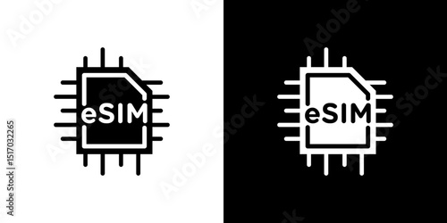 ESIM icon symbols. Vector illustration.