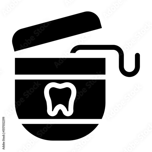 Dental Floss Vector Glyph Icon Design