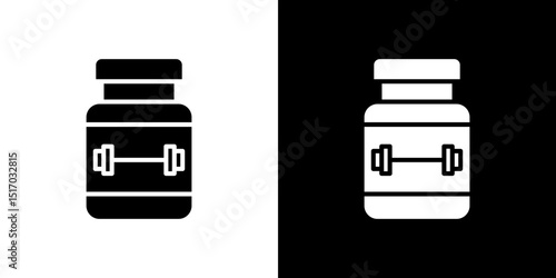 Fitness supplement icon symbols. Vector illustration.