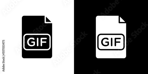 Gif icon symbols. Vector illustration.