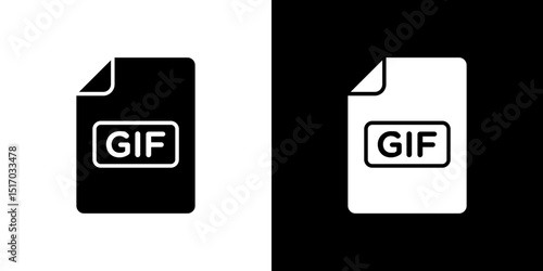 Gif icon symbols. Vector illustration.