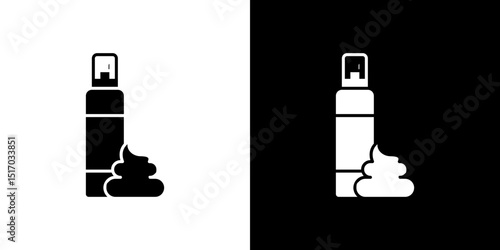 Hair mousse icon symbols. Vector illustration.