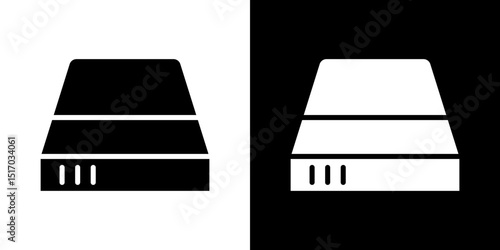 Hard Disk icon symbols. Vector illustration.