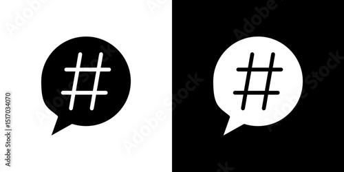 Hashtag icon symbols. Vector illustration.