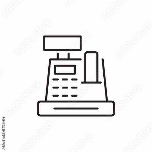 cash registry icon sign vector