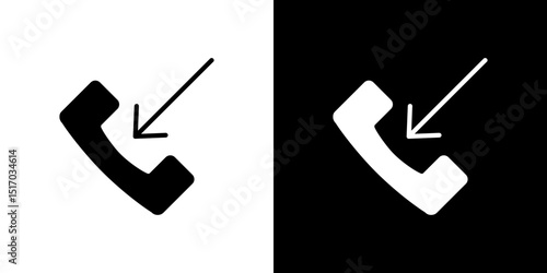 Incoming Call icon symbols. Vector illustration.