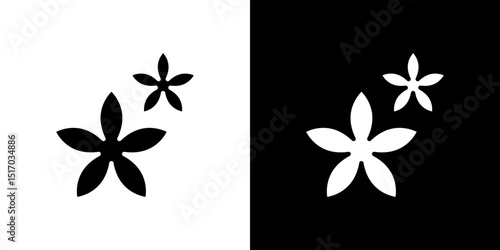 Jasmine icon symbols. Vector illustration.