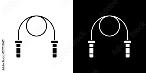 Jump rope icon symbols. Vector illustration.