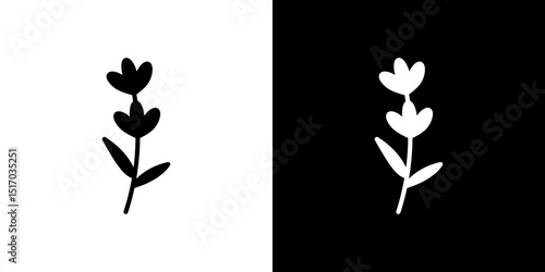 Lavender icon symbols. Vector illustration.
