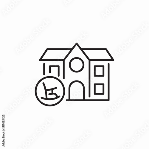 geriatric facility icon sign vector