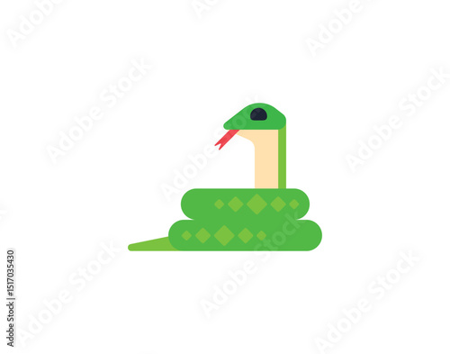Snake vector isolated icon. Snake emoji illustration.