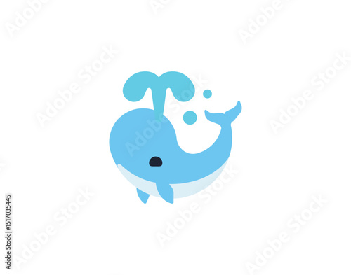 Spouting Whale vector isolated icon. Emoji illustration. Spouting Whale vector emoticon