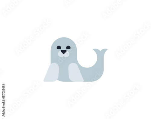 Seal vector isolated icon. Seal emoji illustration.