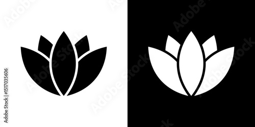 Lotus icon symbols. Vector illustration.