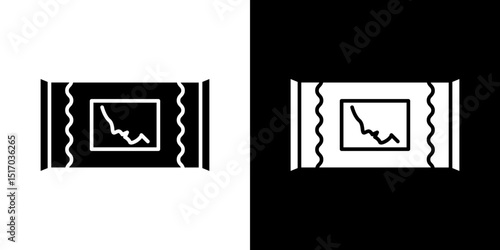 Makeup remover wipes icon symbols. Vector illustration.