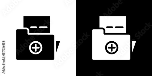 Medical history icon symbols. Vector illustration.