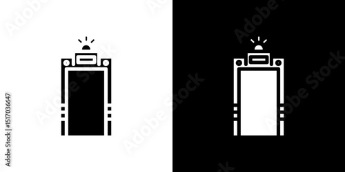 Metal detector icon symbols. Vector illustration.