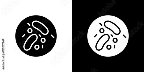 Microorganism icon symbols. Vector illustration.