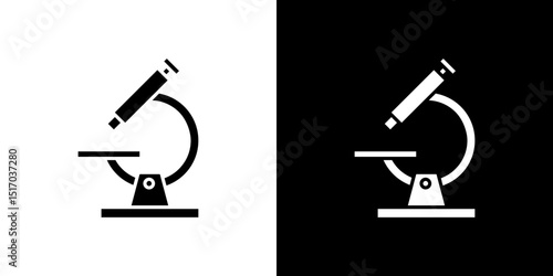 Microscope icon symbols. Vector illustration.