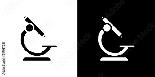 Microscope icon symbols. Vector illustration.