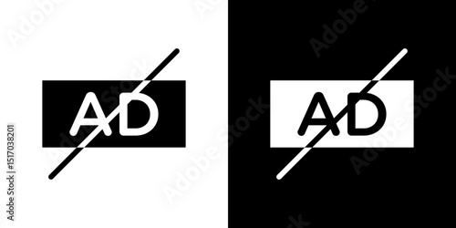 No audio description icon symbols. Vector illustration.