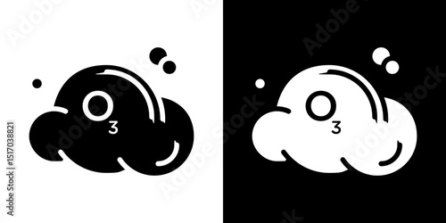 Ozonation icon symbols. Vector illustration.