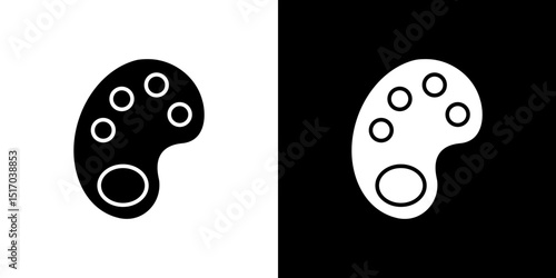 Palette icon symbols. Vector illustration.