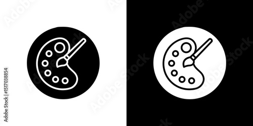 Palette icon symbols. Vector illustration.
